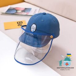 Baby Hat with Removable Face Cover (0-3 years) color: Pink|Black|Blue|Yellow  New Arrivals Protection Against COVID-19 Face Masks & Face Shields Face Shields Face Shields For Kids Best Sellers