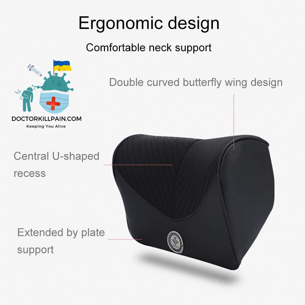 JINSERTA Car Massage Neck Support Pillow Seat Back Support Headrest Pillow Simulation Human Massage Travel Pillow Accessories