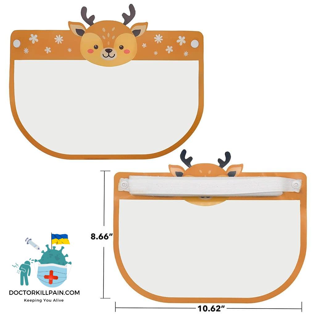 1pcs 3D Cartoon Transparent Full Face Shields Mask Outdoor Child Kids Boy Girl Cartoon Face Shields Cover Mask With Elastic Band