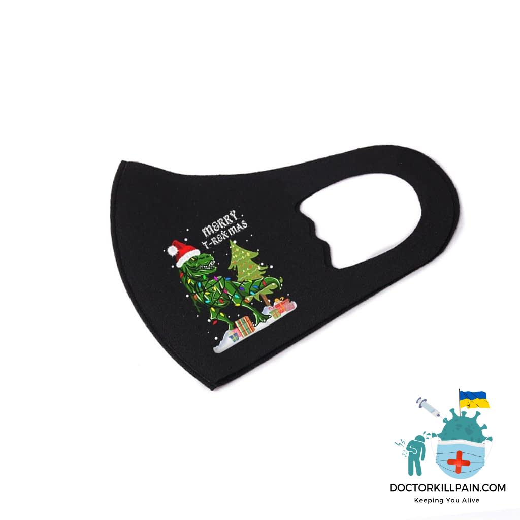 Christmas Cartoon Dinosaur Reusable Face Mask Child Masks For Protection Children Washable Face Mask For Kids Boy Halloween
