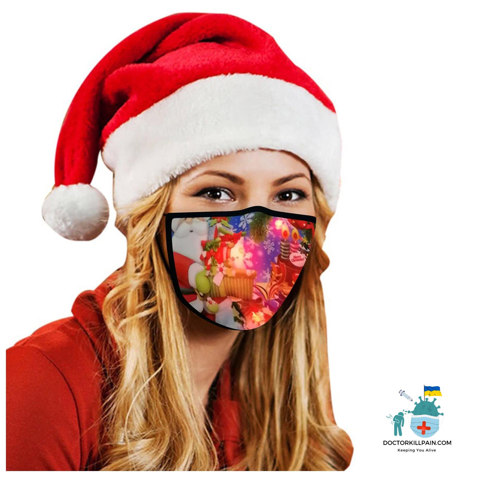 Christmas face Mask. Led Light Up Mask Glowing Christmas Mask Luminous Dust Mask Color Lights Party Rave Mask For Christmas Masquerade Men And Women
