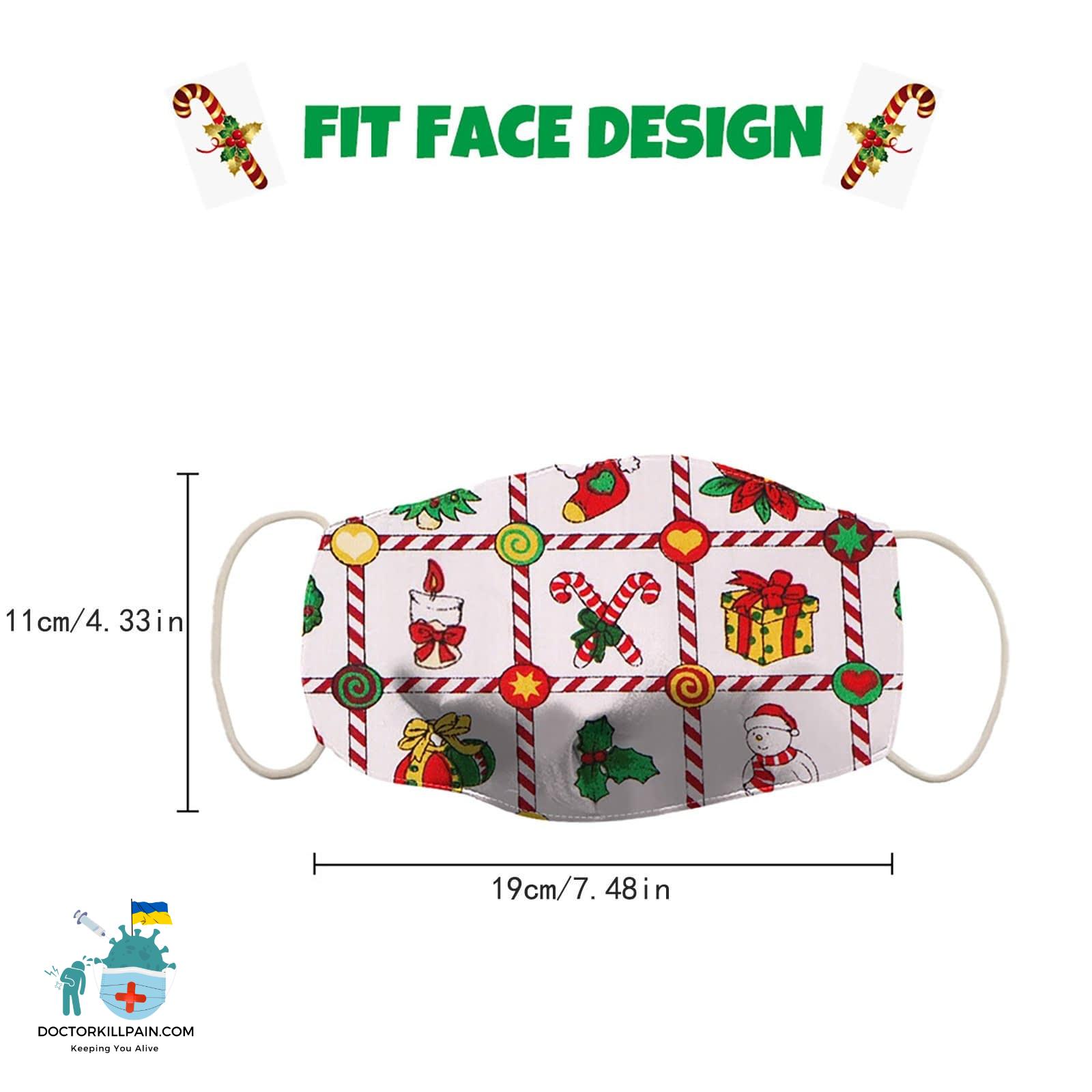Christmas Lights Glowing Washable Face Mask Cartoons Covers Fashion Mouths Led Mouth Masks Halloween Cosplay Navidad Mascara