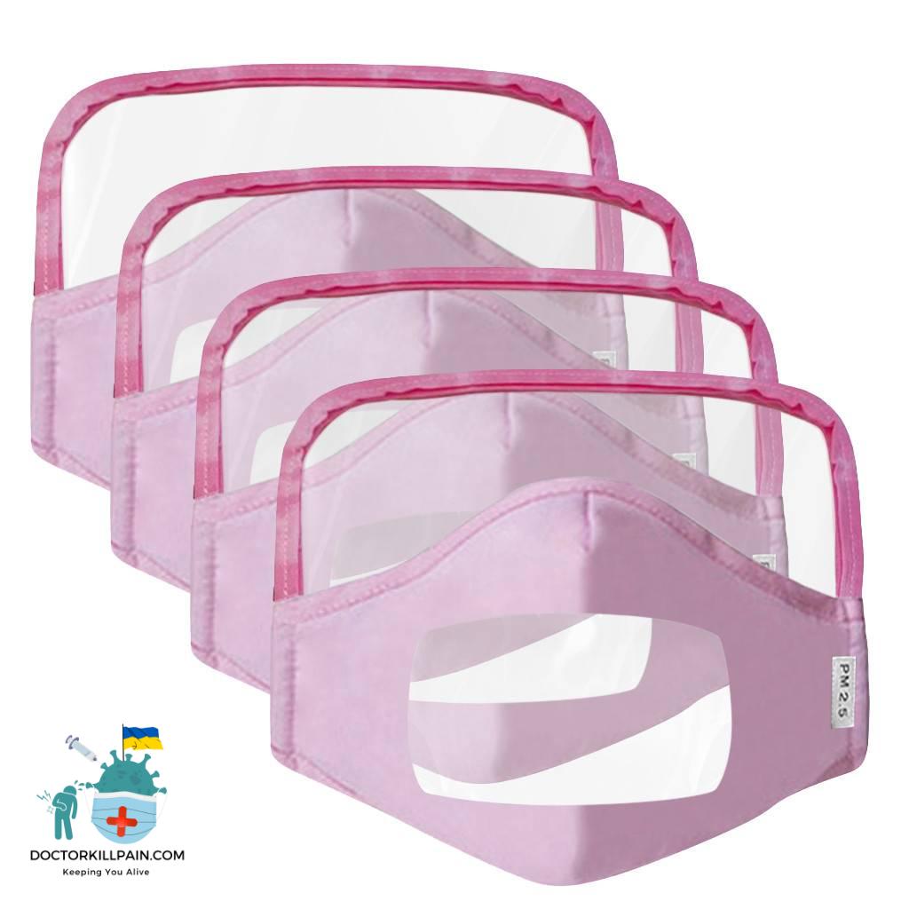 4Pcs Masque Adult Face Mask with Eyes Screen Mask With Clear Window Visible Dustproof Mascarillas Cosplay Mask