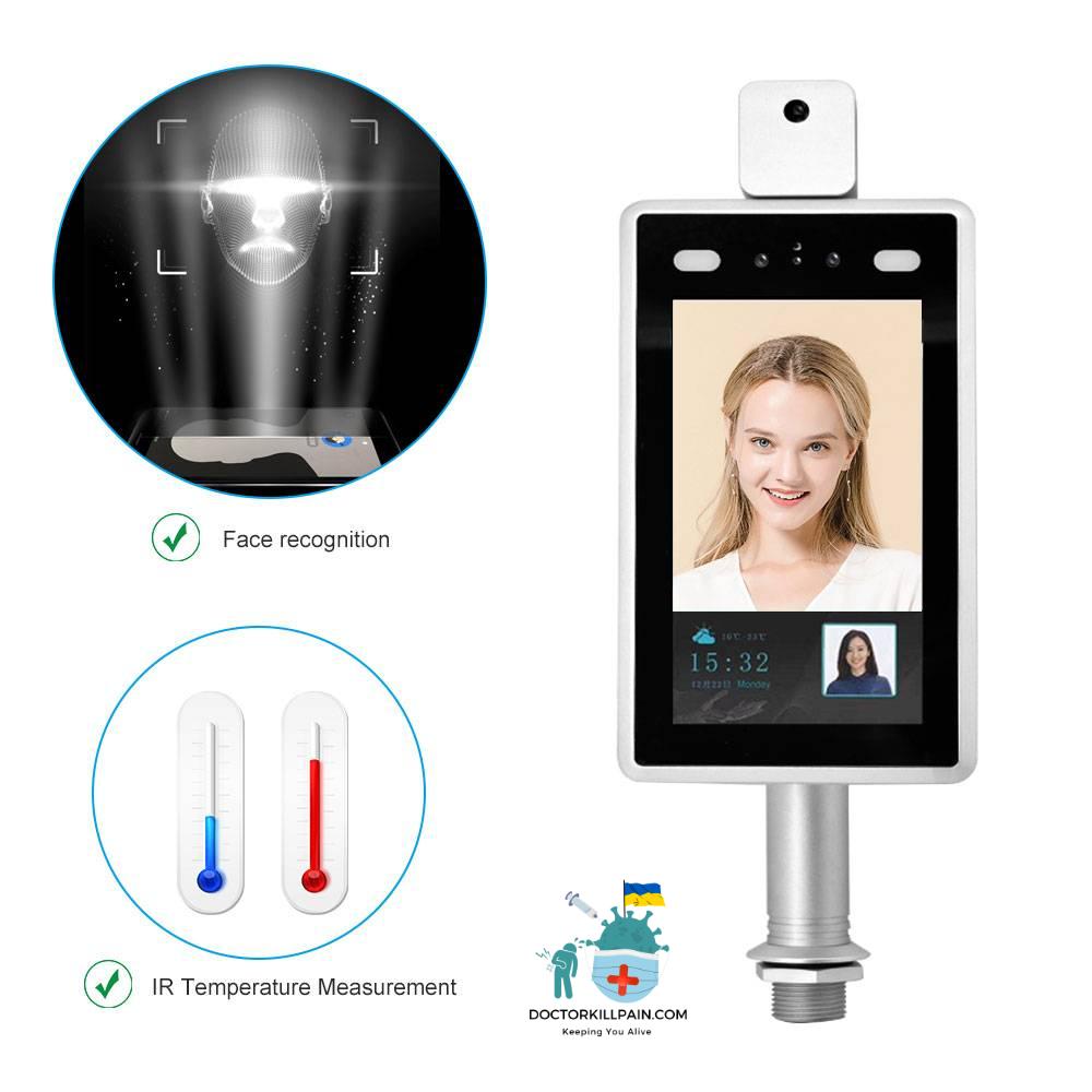 7inch Facial Recognition Camera termal ip camera thermal infrared HD camera 2MP Human Body Temperature Detect Access Control