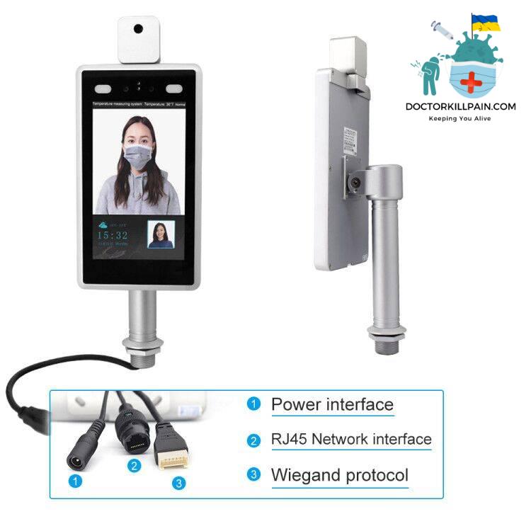 7inch Facial Recognition Camera termal ip camera thermal infrared HD camera 2MP Human Body Temperature Detect Access Control