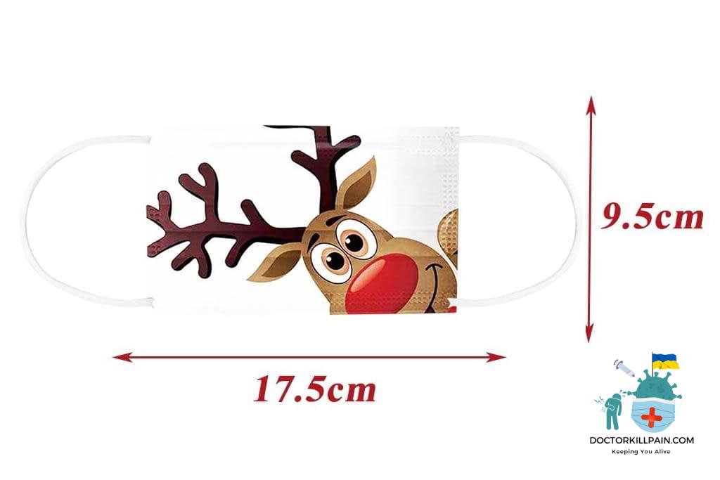 Xmas Disposable Face Mask Disposable Face Mask Adult Cartoon Fashion Christmas Mask For Face Women Halloween Маска Для Лица