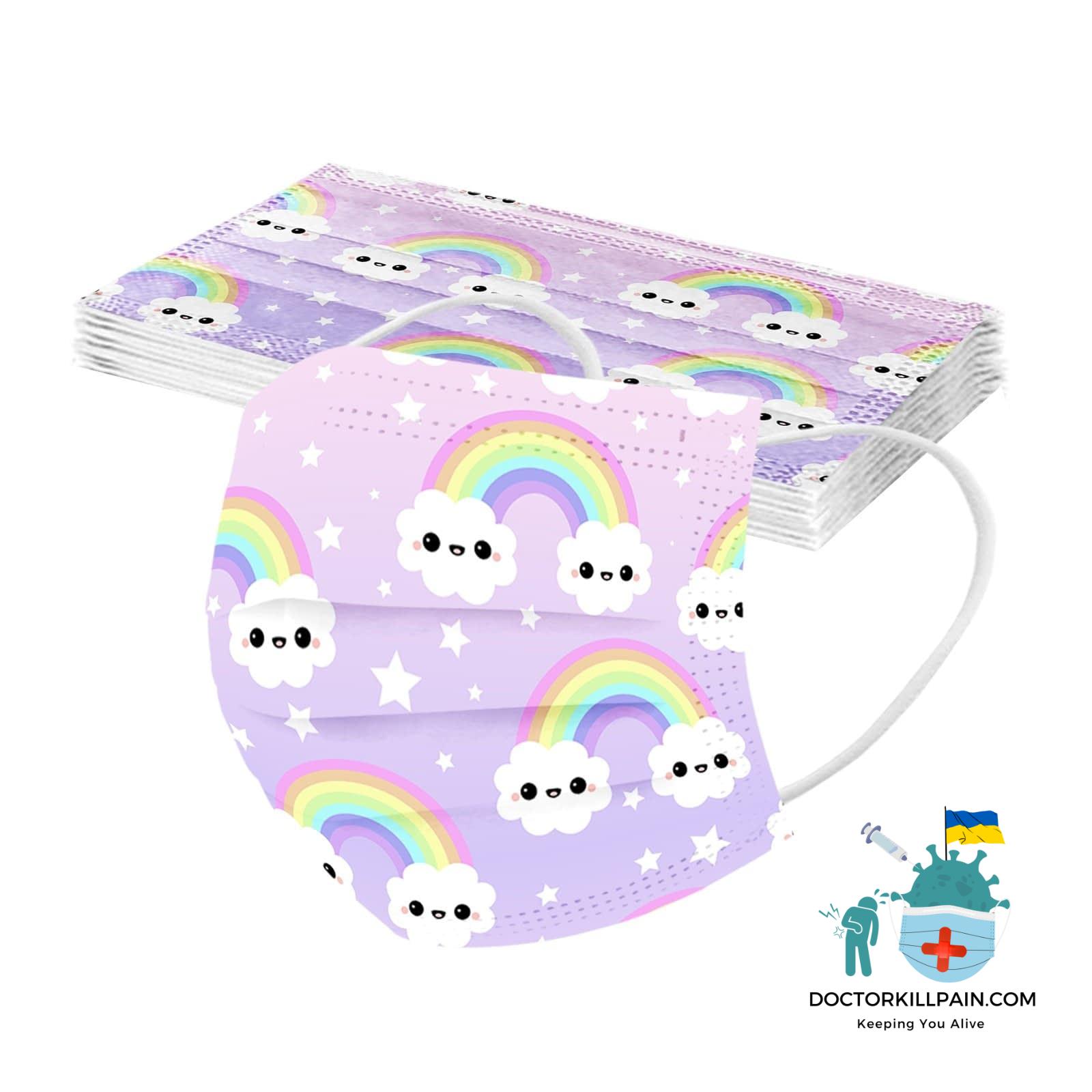 50PCS Mixed Adult Disposable Face Mask Fashion Flower Printed Three-Layer Disposable Face Mask Mascarillas Halloween cosplay