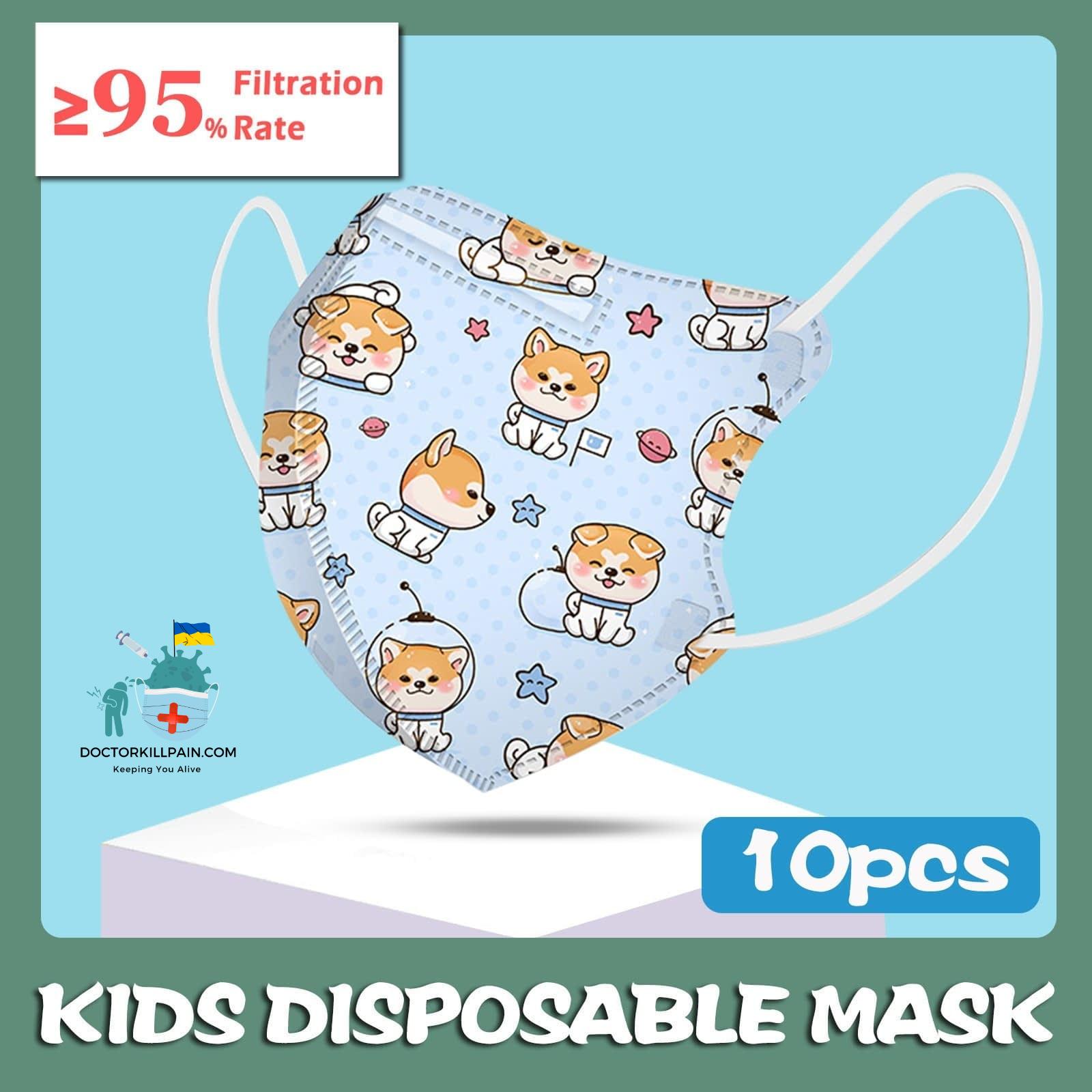 Day Care, Face Mask's 10PC Child Kids Disposable Mask Cartoon Printing Protection Face Mouth Mask Baby 3D Face Cover Facemask VIP Decoration