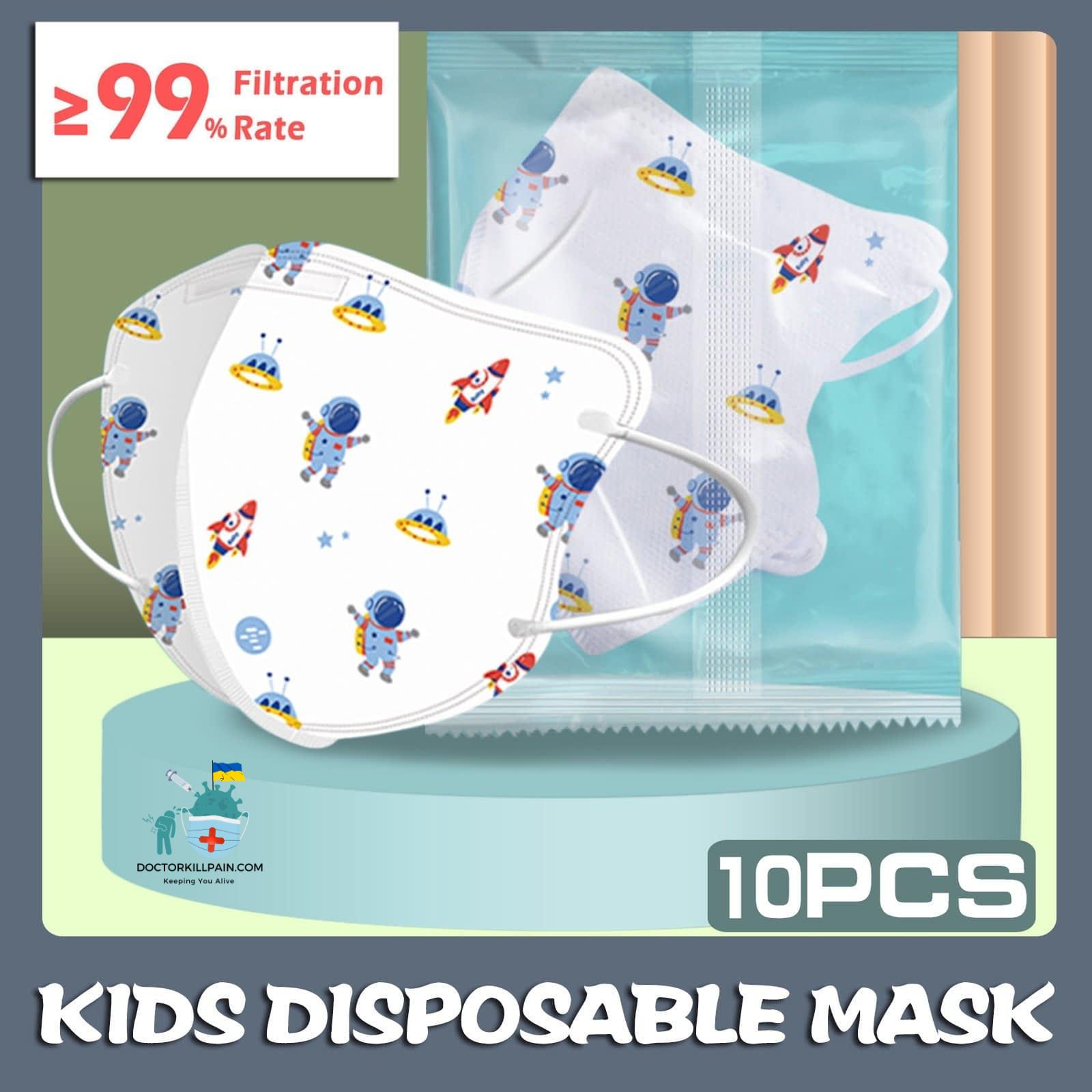 Day Care, Face Mask's 10PC Child Kids Disposable Mask Cartoon Printing Protection Face Mouth Mask Baby 3D Face Cover Facemask VIP Decoration