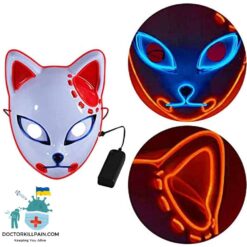 Demon Slayer Urokodaki Apprentice Glowing Masks color: LED 01|LED 02|LED 03|No LED 01|No LED 02|No LED 03  Clearance
