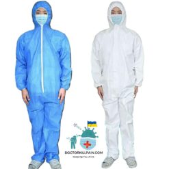 Disposable Protective Coverall color: Blue|White  New Arrivals Protection Against COVID-19 Protective Suits & Clothing Best Sellers