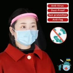 Elastic Face Shield color: 1-1|1-2|2-1|3-1|4-1|A random 1pc|B random 1pc|C random 1pc|Pink|Blue  New Arrivals Protection Against COVID-19 Face Masks & Face Shields Face Shields Face Shields For Adults Best Sellers