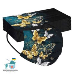 Elegant Shiny Butterflies Disposable Face Masks For Women (50 Masks) color: A 50PCS|B 50PCS|C 50PCS|D 50PCS|E 50PCS|F 50PCS  New Arrivals Protection Against COVID-19 Face Masks & Face Shields Face Masks Face Masks For Adults Best Sellers