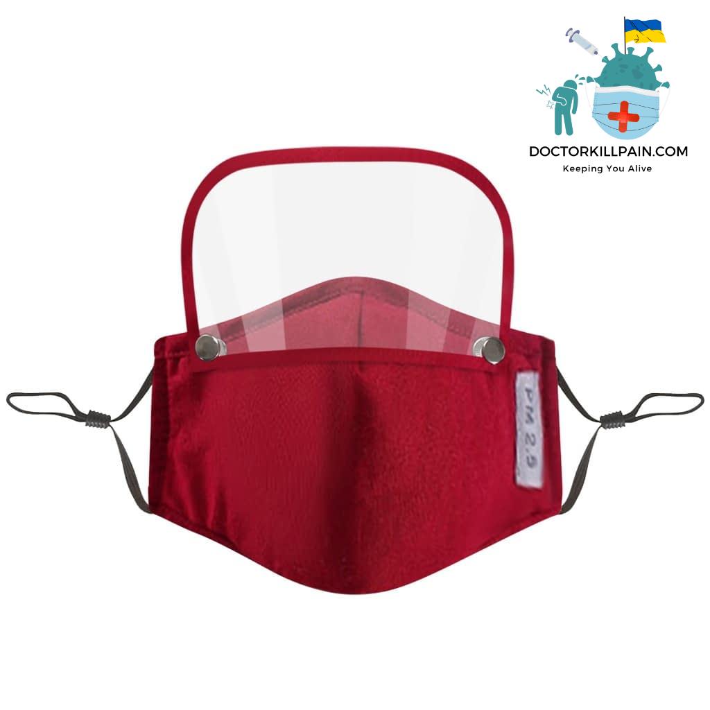Unisex Outdoor Cotton Reusable Washable Halloween Cosplay Hygiene Adults Face Mask With Filter And Detachable Eye Shield