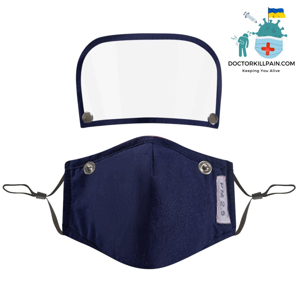Unisex Outdoor Cotton Reusable Washable Halloween Cosplay Hygiene Adults Face Mask With Filter And Detachable Eye Shield