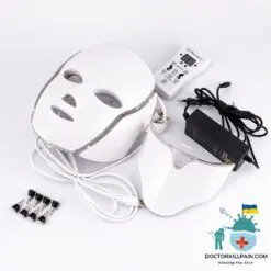 Face + Neck Skin Rejuvenating LED Mask color: EU PLUG (220-240V)|UK PLUG (220-240V)|US PLUG (100-110V)  New Arrivals As Seen On TV Skin Care Safest LED Beauty Masks Best Sellers
