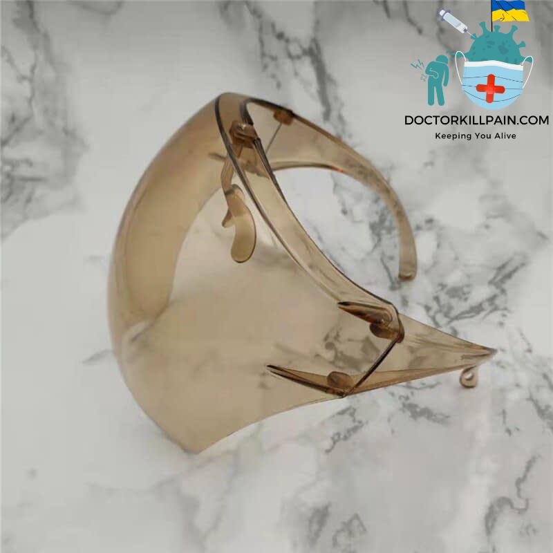 Fashion Clear Full Face Shield Colorful/Transparent Shield Visor Sunglasses PC Anti-Oil Anti-Fog Frame Goggle Shield Children