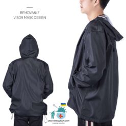 Fight Coronavirus Jacket With Face Mask | Unisex color: Black|Blue|White|Yellow  New Arrivals Protection Against COVID-19 Face Masks & Face Shields Face Masks Face Masks For Adults Face Shields Face Shields For Adults Jackets with Face Mask Protective Suits & Clothing Best Sellers