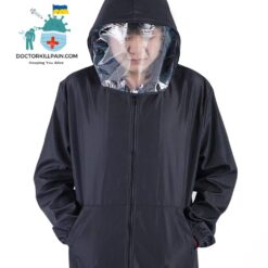 Fight Coronavirus Jacket With Face Mask | Unisex color: Black|Blue|White|Yellow  New Arrivals Protection Against COVID-19 Face Masks & Face Shields Face Masks Face Masks For Adults Face Shields Face Shields For Adults Jackets with Face Mask Protective Suits & Clothing Best Sellers