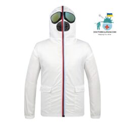 Fight Coronavirus Jacket with Mask | Unisex color: Black|White  New Arrivals Protection Against COVID-19 Face Masks & Face Shields Face Masks Face Masks For Adults Face Shields Face Shields For Adults Jackets with Face Mask Protective Suits & Clothing Best Sellers