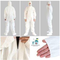 Full-Body Protective Suit color: White PP L|White PP XL|White PP XXL|White PP XXXL|White SMS L|White SMS XL|White SMS XXL|White SMS XXXL  New Arrivals Protection Against COVID-19 Protective Suits & Clothing Best Sellers