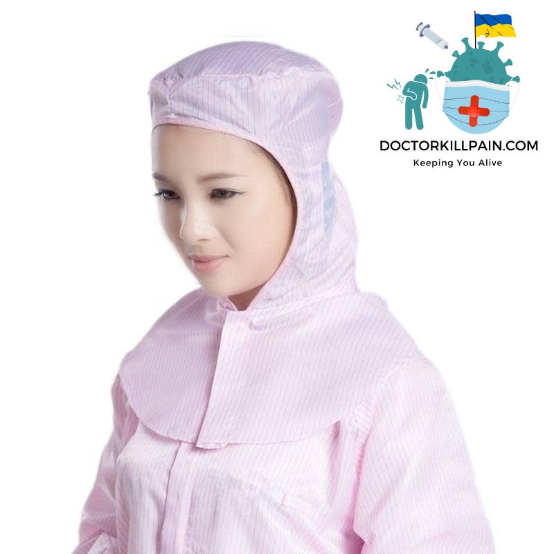 Anti-static Working Hat With Shawl Work Cap Hat Anti-Dust Shoulder Cap White/blue/pink Workshop Supplies Cap