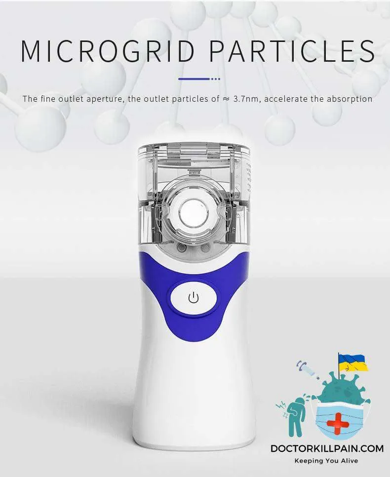 Handheld Ultrasonic Portable Nebulizer color: only mask|Gray with 2 Filters|Blue|Green  New Arrivals Protection Against COVID-19 Best Sellers