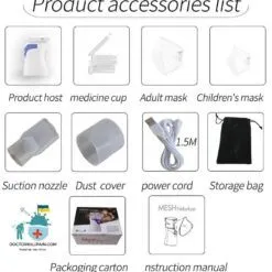Handheld Ultrasonic Portable Nebulizer color: only mask|Gray with 2 Filters|Blue|Green  New Arrivals Protection Against COVID-19 Best Sellers