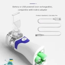 Handheld Ultrasonic Portable Nebulizer color: only mask|Gray with 2 Filters|Blue|Green  New Arrivals Protection Against COVID-19 Best Sellers