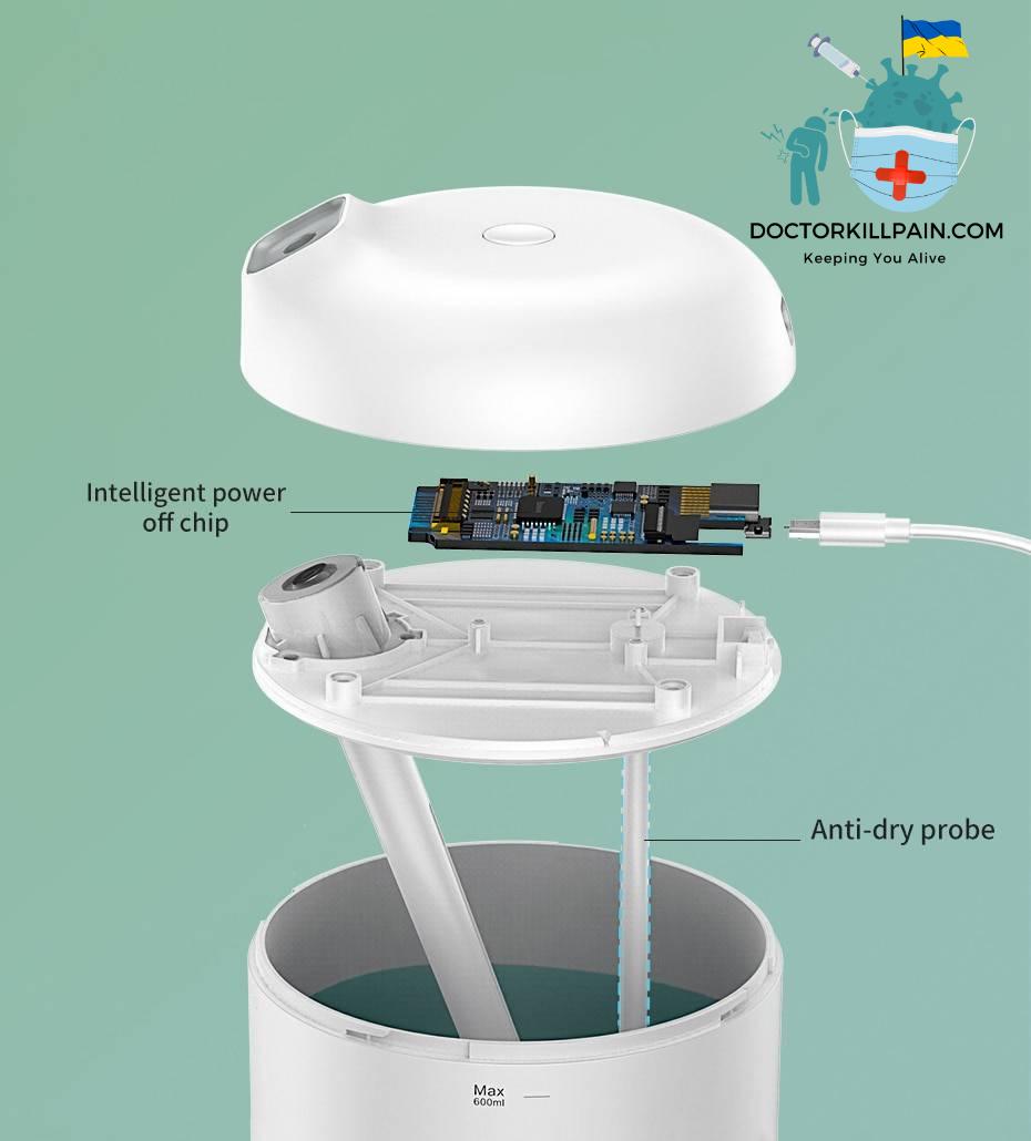 Baseus Humidifier Air Diffuser Difusor For Home Office 600 ml Large Capacity Air Humidifier Humidificador With LED Lamp