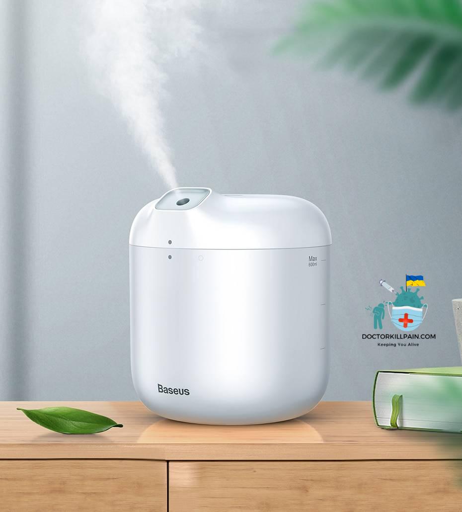 Baseus Humidifier Air Diffuser Difusor For Home Office 600 ml Large Capacity Air Humidifier Humidificador With LED Lamp