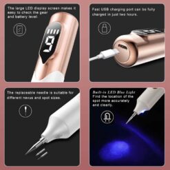 Laser Plasma Pen for Skin Tag Remover Freckle Black Dot Papilloma Warts Mole Pimples Tattoo Removal Laser Pen Beauty Care Tools color: SP1923-GD|SP1923-GD-6|SP1923-PK|SP1923-PK-6|SP1923-WH|SP1923-WH-6  New Arrivals Uncategorized Skin Care Best Sellers