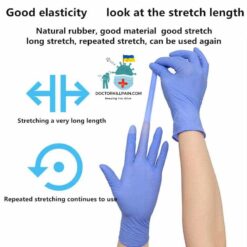 Latex Rubber Medical Gloves Package color: Purple blue 100pcs|Purple blue 50pcs  New Arrivals Protection Against COVID-19 Protective Gloves Best Sellers