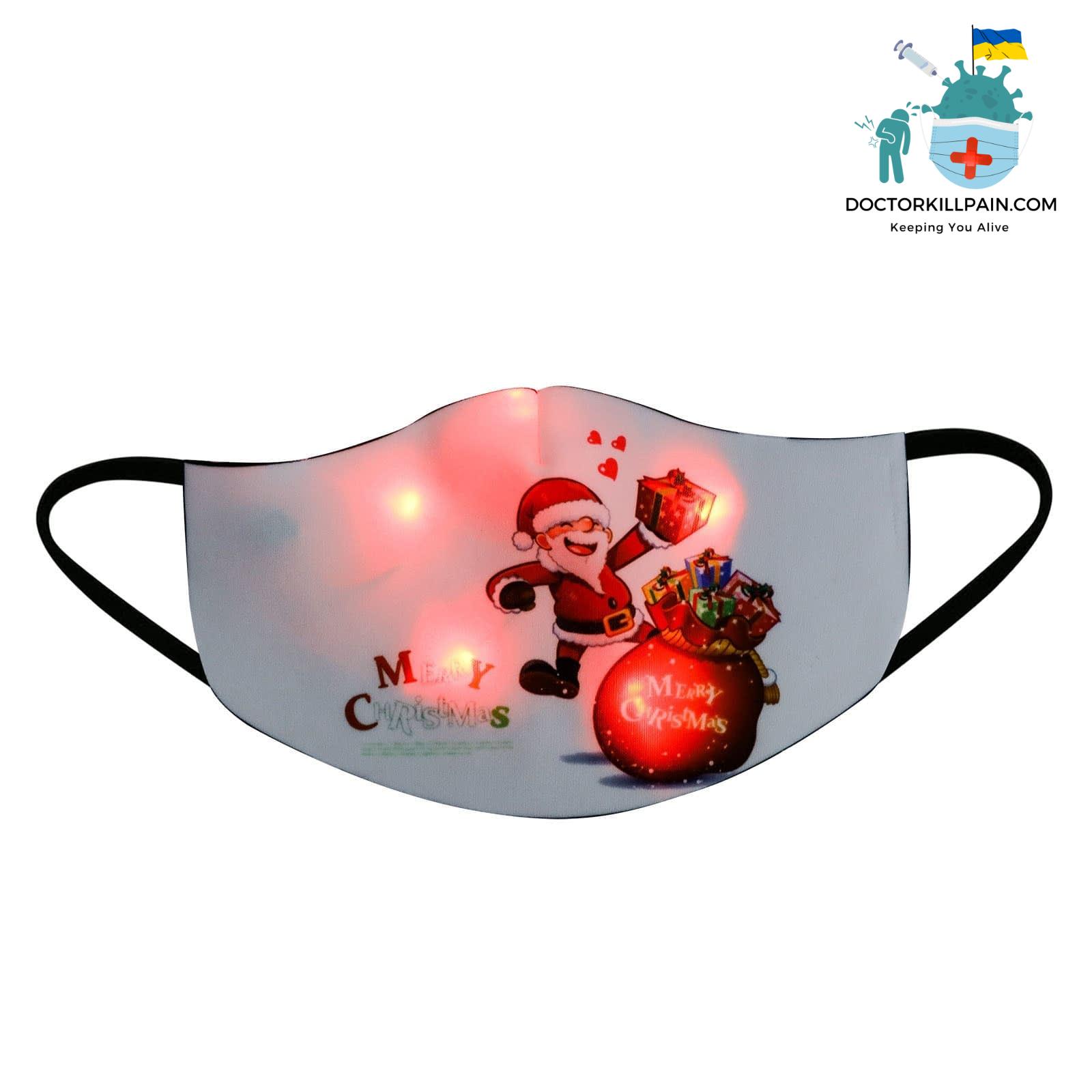 Children Led Christmas Masks Light Up Glowing Halloween Cosplay Mondmasker Face Mask For Kids Mondkapjes masque Mascarillas