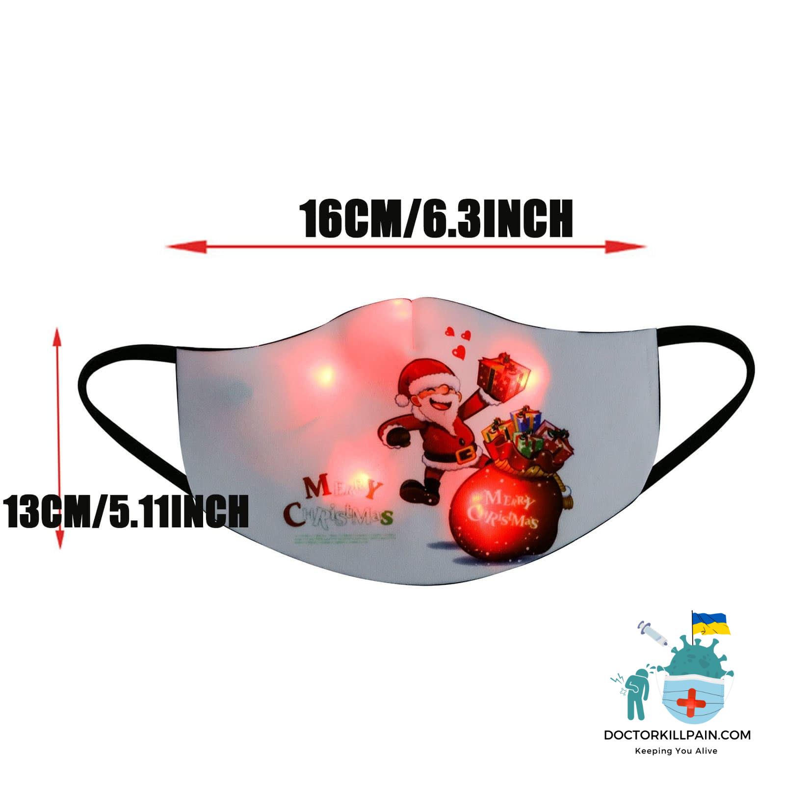 Children Led Christmas Masks Light Up Glowing Halloween Cosplay Mondmasker Face Mask For Kids Mondkapjes masque Mascarillas