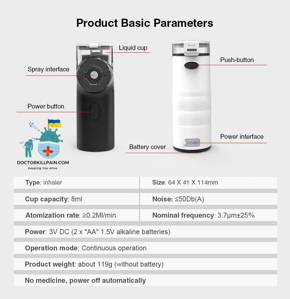 BGMMED Mini Portable nebulizer Handheld inhaler nebulizer for kids Adult Atomizer nebulizador medical equipment Asthma