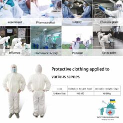 Premium Disposable Protective Suit Special Features: Dr. Kill Pain Isolation Clothing  New Arrivals Protection Against COVID-19 Protective Suits & Clothing Best Sellers