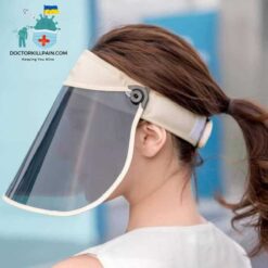 Premium Face Shield with UV Protection color: beige|Pink|Purple|Sky Blue|Gray with 2 Filters|Black  New Arrivals Protection Against COVID-19 Face Masks & Face Shields Face Shields Face Shields For Adults Best Sellers