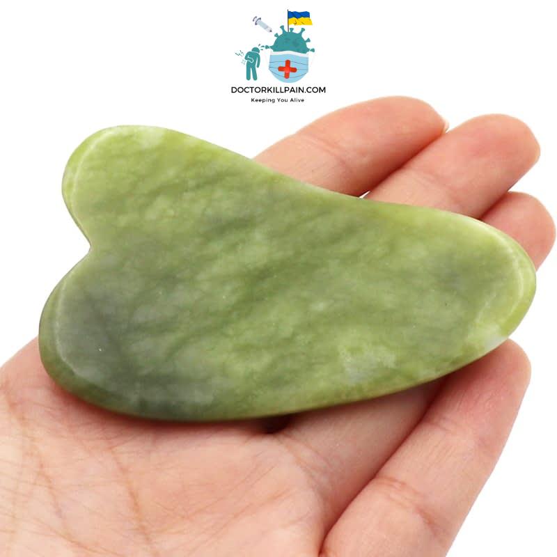 Natural Jade Roller Guasha Skin Scraper Facial Set Facial Stone Firming Face Anti-Aging Puffy Eyes Massager Neck Anti Wrinkle