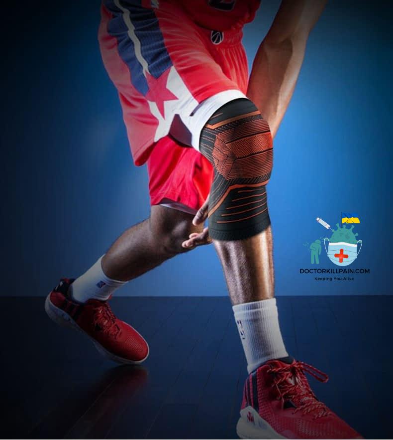 1 pcs Knee Patella Protector Brace Silicone Spring Knee Pad Basketball Running Compression Knee Sleeve Support Sports Kneepads