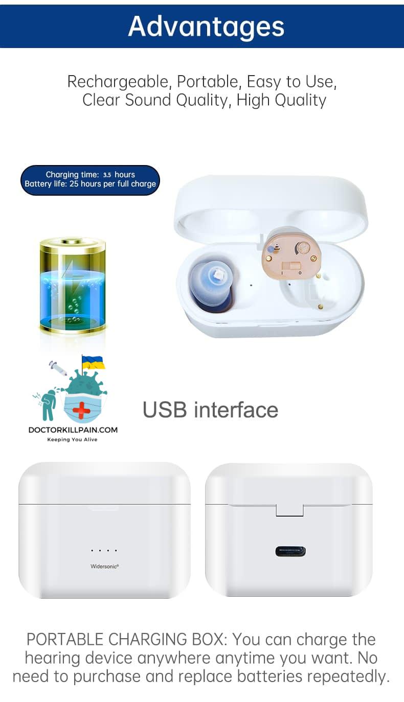 Rechargeable Hearing Aids V30 Intelligent Audifonos Mini Inner Ear for Elderly Sound Amplifier for Deafness with Charging Case Rechargeable Hearing Aids V30 Intelligent Audifonos Mini Inner Ear for Elderly Sound Amplifier for Deafness with Charging Case