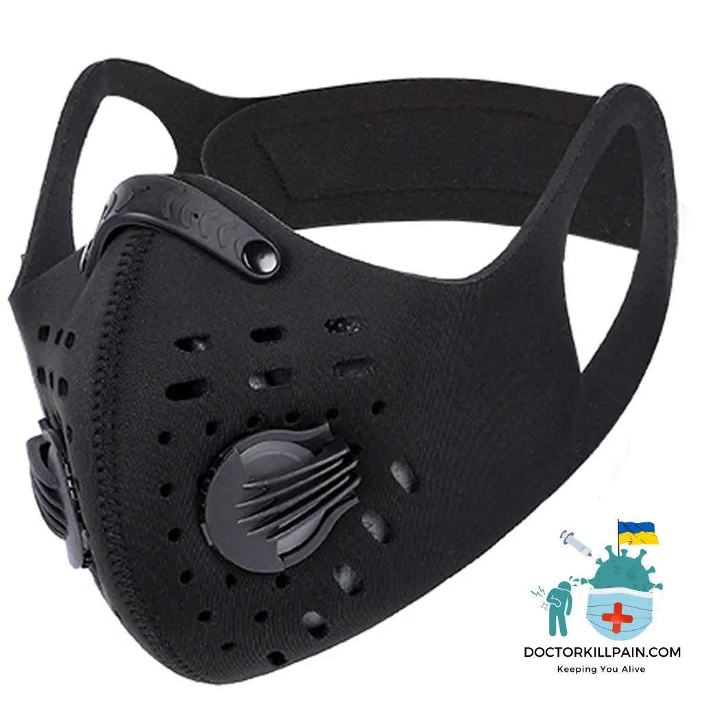 Safe Breathable Face Mask For Biking color: Navy|Orange|Wine|Gray with 2 Filters|Black  New Arrivals Protection Against COVID-19 Face Masks & Face Shields Face Masks Face Masks For Adults Best Sellers