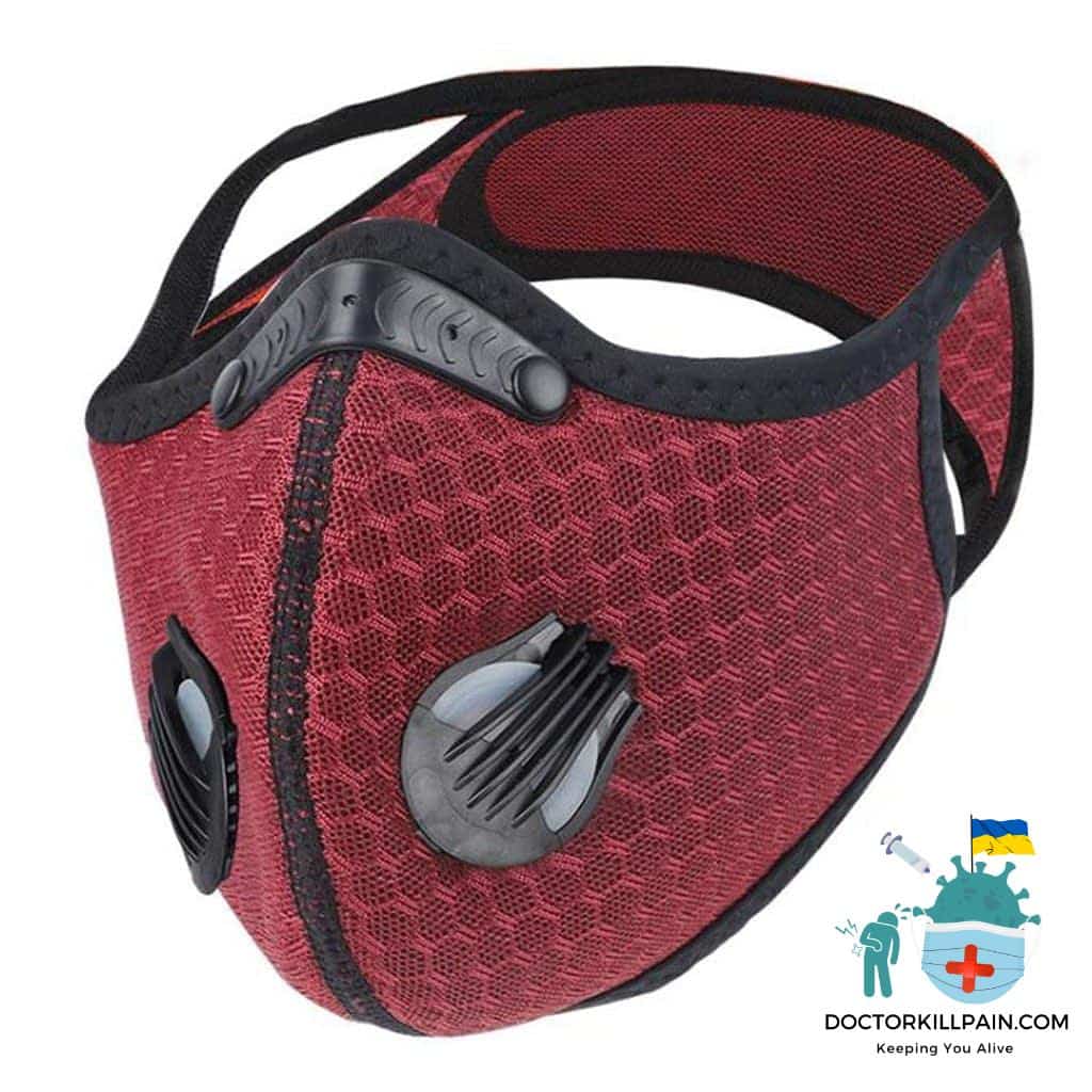Safe Breathable Face Mask For Biking color: Navy|Orange|Wine|Gray with 2 Filters|Black  New Arrivals Protection Against COVID-19 Face Masks & Face Shields Face Masks Face Masks For Adults Best Sellers