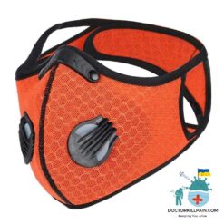 Safe Breathable Face Mask For Biking color: Navy|Orange|Wine|Gray with 2 Filters|Black  New Arrivals Protection Against COVID-19 Face Masks & Face Shields Face Masks Face Masks For Adults Best Sellers