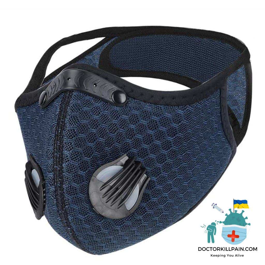 Safe Breathable Face Mask For Biking color: Navy|Orange|Wine|Gray with 2 Filters|Black  New Arrivals Protection Against COVID-19 Face Masks & Face Shields Face Masks Face Masks For Adults Best Sellers