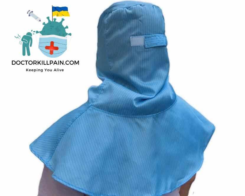 High Quality ESD Spray Painting Protective Pharmaceutical Food Factory Hat Head Safety Helmet Work Cleanroom Dustproof Shawl Hat