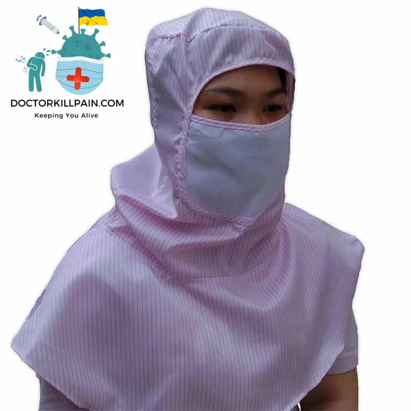 High Quality ESD Spray Painting Protective Pharmaceutical Food Factory Hat Head Safety Helmet Work Cleanroom Dustproof Shawl Hat
