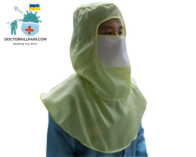 High Quality ESD Spray Painting Protective Pharmaceutical Food Factory Hat Head Safety Helmet Work Cleanroom Dustproof Shawl Hat