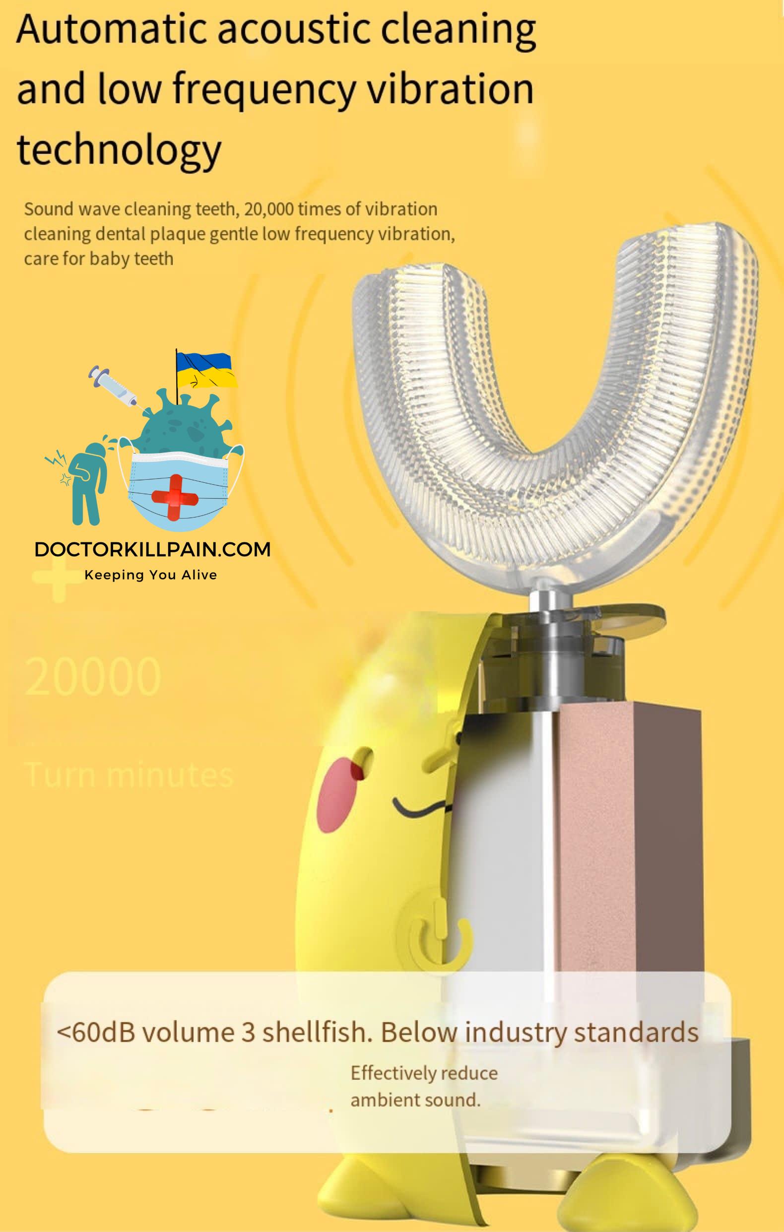 Sonic Children Electric Toothbrush Cartoon Pattern Toothbrush Soft Silicone Brush Head Fully Automatic Kids Electric Toothbrush