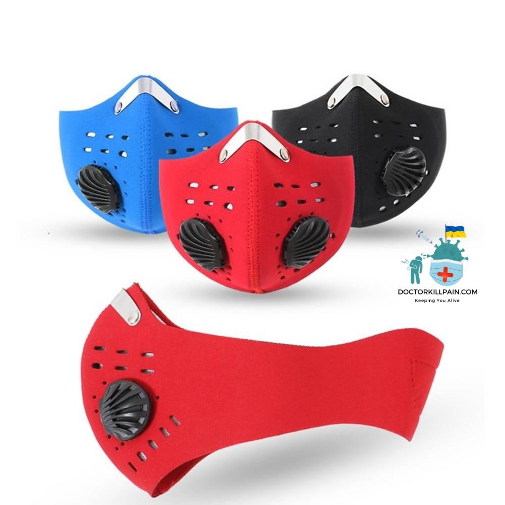 Sports Face Mask color: Red|Gray with 2 Filters|Black|Blue|Green  New Arrivals Protection Against COVID-19 Face Masks & Face Shields Face Masks Face Masks For Adults Best Sellers